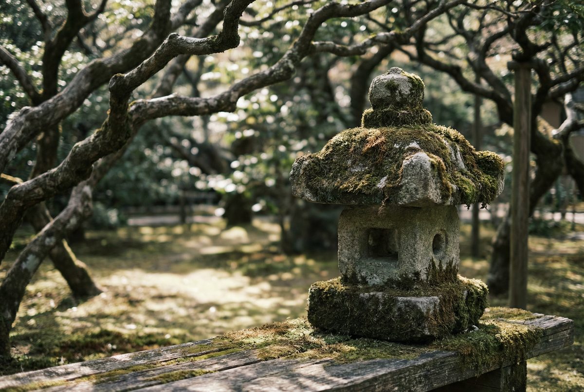 糖心Vlog静谧影像 - 苔藓石灯笼的禅意 - utvkkee.cn